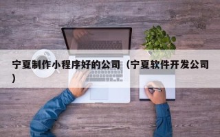 上杭宁夏制作小程序好的公司（宁夏软件开发公司）